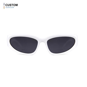 エイリアンラップアラウンドシェード未来的な楕円形の流行のアイウェアY2Kサングラスサングラス女性男性用 - Product Image 5