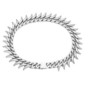 Collar de Cadena Cubana de Acero Inoxidable Grueso y Pesado de 34 mm de Ancho con Púas y Espinas, Estilo <span class=keywords><strong>Punk</strong></span> Hip Hop para Hombre - Product Image 6