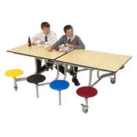 Tables de cantine scolaire, tables de réception pour grands groupes, tables de réception d'usine, tables de réception publiques pliantes et empilables
