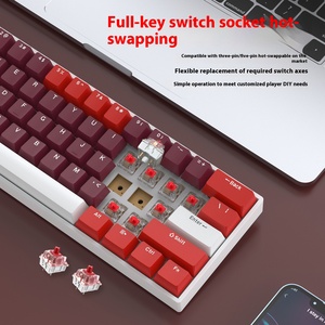 2.4GHz không dây RGB 61-Key Bàn Phím Cơ khí cho máy tính xách tay thứ ba Mock kiểm tra máy tính xách tay trò chơi & Macro chức năng với qmk/thông qua - Product Image 1