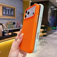 Casing HP Anti-Shock TPU 2-in-1 Warna Macaron Gaya Terbaru untuk 11/12/13/14/15/16E/17 Pro Max/Promax 13pro Magnetik