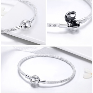 Pulsera de Plata de Ley 925 para Mujer, Brazalete de Cadena DIY con Iniciales, Amor Eterno, para Creación de Joyas - Product Image 5