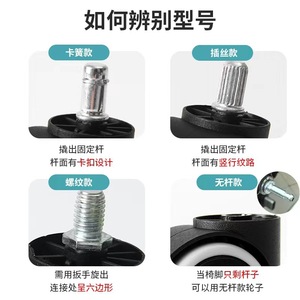 Swivel Furniture <b>Caster</b> With Threaded Stem Polyurethane <b>Wheel</b> Plain Bearing Durable Modern Design Without Brake - Product Image 6