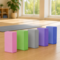 Bloc de yoga en EVA rose haute densité, coussin de soutien stable pour le yoga et l'entraînement physique