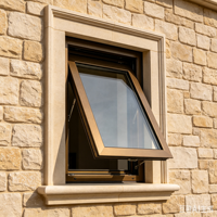 Ventana Moderna con Marco Delgado y Rotura de Puente Térmico, con Mosquitera, Aislada, Abatible, Color Personalizado para Villa Moderna