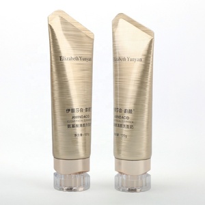 Custom 120g Face Wash <b>Plastic</b> ABL PBL <b>Tube</b> 7 Shape End Empty Facial Cleanser Acrylic Cap Custom Screen Printed Cosmetic <b>Tube</b> - Product Image 4