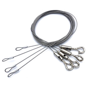 Câbles métalliques de <span class=keywords><strong>suspension</strong></span> à longueur réglable avec cintre de verrouillage robuste et tendeur de poulie <span class=keywords><strong>pour</strong></span> les poussoirs légers <span class=keywords><strong>pour</strong></span> plantes d'intérieur - Product Image 3