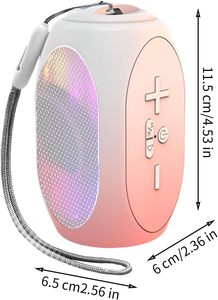 مكبرات صوت لاسلكية محمولة صغيرة للرياضات الخارجية مقاومة للماء مع مضخم صوت محمول وصوت جهير فائق - Product Image 2