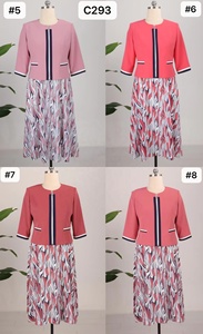Factory Wholesale Turkey Women Office Dress Africa Clothes Plus Size Print Church 2 Pieces Suits Dresses for Women - Product Image 4
