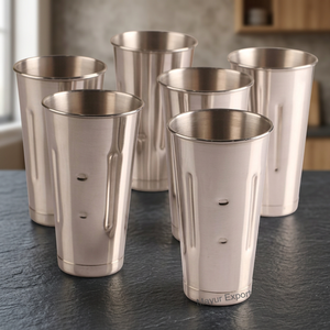 Luxury <b>Stainless</b> Steel Malt <b>Glass</b> Bar/Boston <b>Glasses</b> 5-Piece Eco-Friendly for Certified Elegant Bar Accessories - Product Image 3