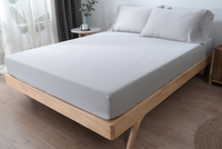 Draps et draps-housses 100 % bambou satiné 500 fils, super doux, personnalisables, pour toutes les saisons