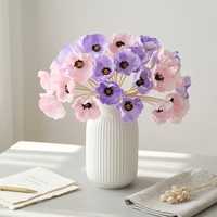 Bouquet de chrysanthèmes artificiels réalistes, arrangement de fleurs en soie, plus de 30 tiges, décoration florale faite à la main pour mariage et maison