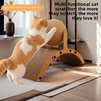 Griffoir vertical pour chat en forme de grande roue, en carton ondulé durable, avec jouet boule à griffer extra-large anti-déchirure, anti-ennui