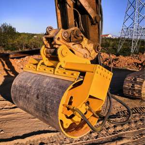 Ekskavatör vibrasyonlu silindir davul titreşimli Rammer eğim sıkıştırıcı çelik jant sıkıştırma - Product Image 1