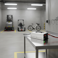Chargeur de véhicule électrique C2500P 2000 watts avec affichage OLED PFC, chargeur de lithium pour tondeuse à gazon électrique, aspirateur, chariot élévateur