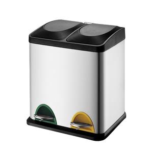 GREENSIDE, <span class=keywords><strong>cubo</strong></span> de <span class=keywords><strong>basura</strong></span> de doble barril <span class=keywords><strong>con</strong></span> tapa de <span class=keywords><strong>Pedal</strong></span> de acero inoxidable de 30 <span class=keywords><strong>litros</strong></span>, <span class=keywords><strong>cubo</strong></span> de <span class=keywords><strong>basura</strong></span> ecológico para cocina y baño para uso doméstico - Product Image 3