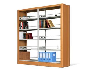 Metal <b>Book</b> Rack University Bookshelves Modern Iron <b>School</b> Library Furniture for Home Office Commercial With Back Freestanding - Product Image 1
