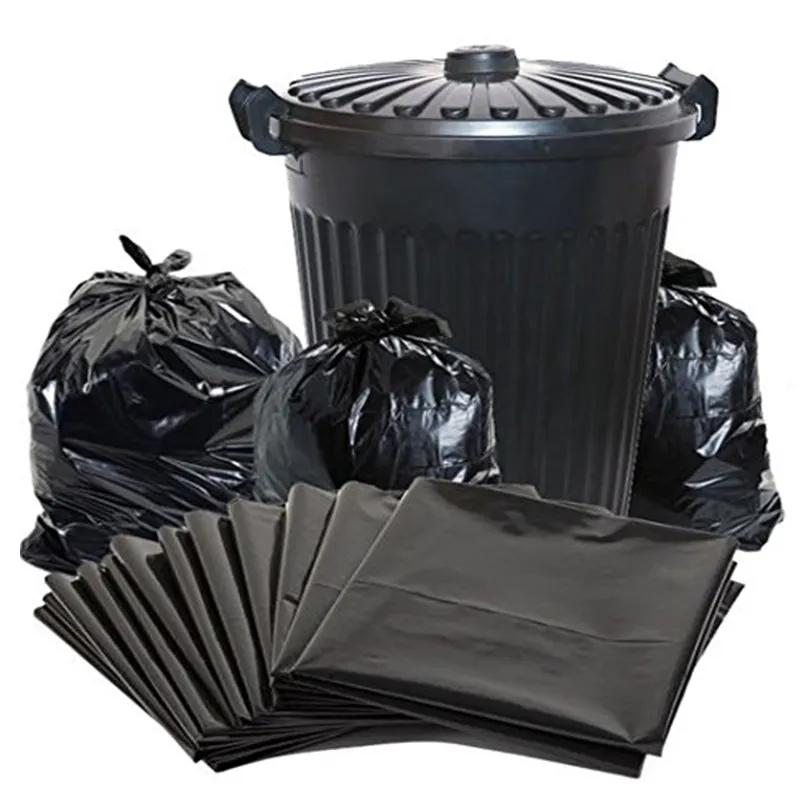 DAFENG LDPE or HDPE Drawstring Biodegradable Trash Garbage Bags On Roll
