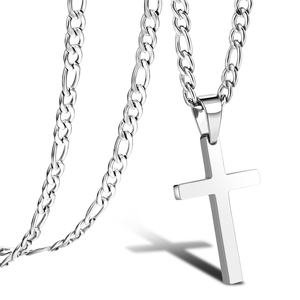 Hombres Clásico Deslustre Libre Joyería Religiosa Acero Inoxidable Fe Cruz Colgante Collares - Product Image 5