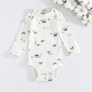 Infant Footies 6M 24M Autumn 100% Cotton <b>Animal</b> <b>Pattern</b> Long Sleeve Romper Jumpsuit Five-Piece Set Unisex - Product Image 6