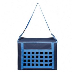 <b>Large</b> Capacity Oxford Equestrian Slow Feed Bale <b>Storage</b> Carrying Hanging Net Tote Horse Hay <b>Bag</b> With Adjustable Strap - Product Image 6