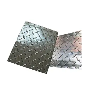 Checkered diamond aluminum sheets 3003 aluminum 5 bar chequered plates for anti-skip flooring