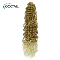 Cheveux synthétiques en fibre protéinée Air Curl pour tresses au crochet, 100g, 24 pouces, sensation de cheveux humains, sans nœuds