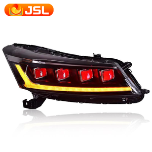 Phares de voiture pour Accord LED phare 2008-2012 Dynamic Signal LED DRL Hid Head Lamp Angel Eye 4 Lens Accessories - Product Image 3