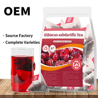 Tisane d'Hibiscus sabdariffa en sachets pyramidaux 60g (2g x 30) – Saveur acidulée, calyx rouge vif, clair, 2.12oz, Roselle Bourgogne, bien-être