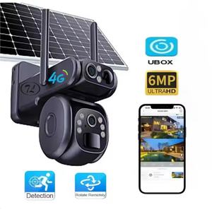 Eu 4G Ubox Dual-Lens Bewegingsdetectie Automatische Tracking Ptz Full-Color Tweeweg Audio Netwerkbeveiligingscamera Op Zonne-Energie - Product Image 1