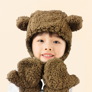 Gorro de Invierno de Jacquard de Color Liso con Logotipo Personalizado, Bufanda, Gorros <span class=keywords><strong>para</strong></span> Niños, Estilo Largo, Gorro de Punto con Pompones, Conjunto de <span class=keywords><strong>Guantes</strong></span> Cálidos <span class=keywords><strong>para</strong></span> Bebé - Product Image 6