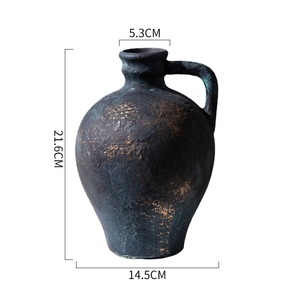 Vase en céramique MSH Wabi-Sabi pour décoration d'hôtel, avec une seule anse, pour <span class=keywords><strong>fleurs</strong></span> <span class=keywords><strong>séchées</strong></span> - Product Image 5