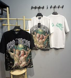 เสื้อยืดผู้ชายสไตล์อเมริกันเทรนดี้ทรงหลวมลำลองฮิปฮอปวินเทจ ผ้าคอตตอนผสมคุณภาพสูง หนักแน่น 100% รุ่นใหม่ มีสินค้าพร้อมส่ง - Product Image 2