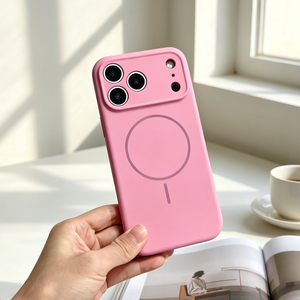 Coque arrière magnétique en silicone de qualité supérieure S042 pour iPhone 17 16 15 14 Pro Max, personnalisable avec LOGO, vente en gros - Product Image 1
