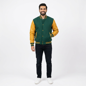 Embroidery Varsity <b>Jacket</b> New Collection of Letterman Baseball Varsity <b>Jackets</b> <b>Leather</b> Sleeve CollegeBaseballjacket for <b>men</b> - Product Image 1