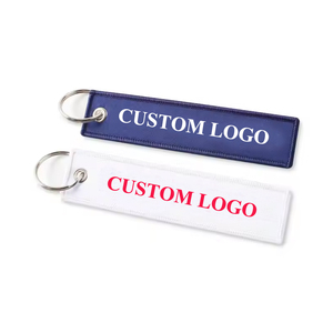 Custom Logo Jet Tag Polyester Printed Portable Keychains Promotional Car Keytags & Carabiners