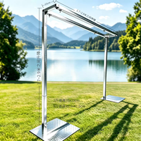Statif Latar Belakang Adjustable Heavy Duty Baru dengan Double Crossbar untuk Dekorasi Pesta Pernikahan, Sistem Penyangga Latar Foto Booth
