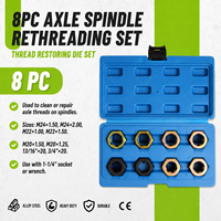 Kit de réparation de filetage d'axe 8 pièces M20 M22 M24 métrique SAE en matériau CRV pour axes endommagés