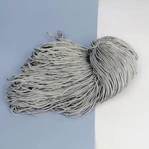 4mm yaz için güneş şapkası iplik tığ işi Polyester Hollow DIY kask makrome buz keten ipek el örgü ışık vücut iplik - Product Image 4