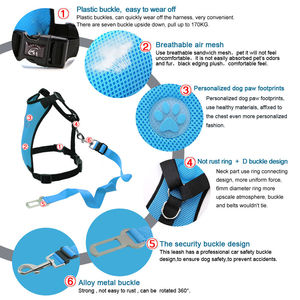 Arnés de Seguridad Simple y Portátil de Malla Transpirable para Perros en el Auto - Product Image 5