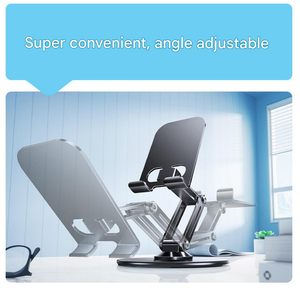 High Quality Metal Flexible <b>Desktop</b> Cell Phone <b>Stand</b> Holder 360 Rotating Adjustable Height Angle Foldable Premium Phone <b>Stand</b> - Product Image 6