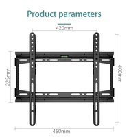 Soporte de Pared para TV KALOC E10 VESA 420*420, Antirrobo, Bloqueable, Grueso, con Movimiento Completo en Ángulo, para LCD LED, Carga 35kg