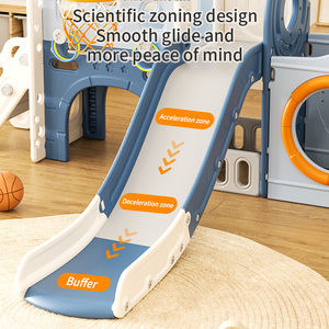 2024 mới tàu cướp biển trẻ em sân chơi nhà bé nhựa đồ chơi trẻ mới biết đi trượt cho trẻ em trong nhà hàng rào nhà chơi - Product Image 2