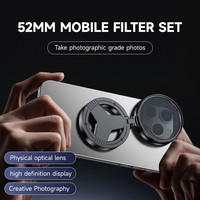 Ensemble de filtres de photographie mobile HD professionnels de 52 mm |   Support magnétique MagSafe |   Filtres polarisants et filtres étoilés CPL pour smartphones