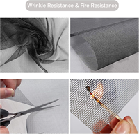 Malla Mosquitera de Fibra de Vidrio Lavable y Resistente al Fuego, Diseño Moderno para Uso Comercial, Fácil Instalación