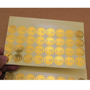 Impression personnalisée de logo clair estampage à chaud de l'autocollant en feuille d'or rose - Product Image 2
