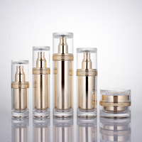 Emballage cosmétique en acrylique doré de luxe personnalisé, flacon de lotion, flacon de crème pour les soins de la peau