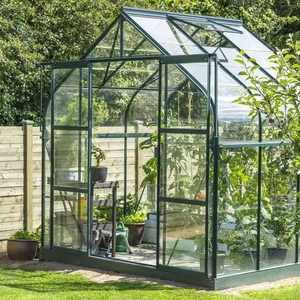 Serres de jardin gothiques à arche, super résistantes au vent, en verre trempé, serres extérieures en aluminium pour jardin et cour arrière - Product Image 1
