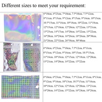 Bolsas de Aluminio con Cierre Hermético, Bolsas de Plástico Transparentes Resellables con Cierre Láser, Bolsas de Almacenamiento a Prueba de Polvo para Joyería