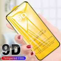 Protection d'écran en verre trempé 9D Full Glue pour iPhone 16 15 14 Pro Max 13 Mini 17 Pro 11 XR 18 Pro Max